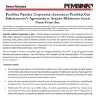 Pembina Pipeline Corporation Announces Pembina Gas Infrastructure’s Agreement to Acquire Midstream Assets From Veren Inc.