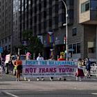 LGBTQ+ community rallies in DC against 'coordinated attack' on rights
