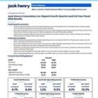 Jack Henry & Associates, Inc. Reports Fourth Quarter and Full Year Fiscal 2024 Results