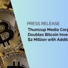 Thumzup Media Corporation Doubles Bitcoin Investment to $2 Million with Additional Purchase