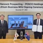 Posco and Hancock sign lithium processing partnership agreement