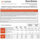 Community Financial System, Inc. Reports Third Quarter 2024 Results