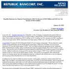 Republic Bancorp, Inc. Reports Fourth Quarter 2024 Net Income of $19.0 Million and Full Year Net Income of $101.4 million