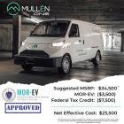Mullen’s Class 1 EV Cargo Van Receives Approval for the MOR-EV Program, Granting a $3,500 Rebate in Massachusetts