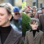 Princess Charlene of Monaco Means Business in Wool Ralph Lauren Suit for France Trip With Her Twins Gabriella and Jacques