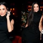 Demi Moore Puts Tailored Spin on the Little Black Dress in McQueen at BAFTAs Party With Daughter Scout Willis