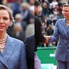 Princess Charlene of Monaco Means Business in Suited Look for the Rolex Monte-Carlo Masters Men’s Singles Final Alongside Husband Prince Albert II