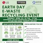 LG, Centennial College, and Quantum Lifecycle Partners LP, Partner for Earth Day E-Waste Recycling Event