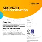 Aeva Achieves ISO 27001 Information Security Management Certification