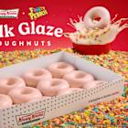 KRISPY KREME® and Fruity PEBBLES™ Rock All-New Milk Glaze Doughnuts for Four Days Only