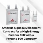 Amprius Signs Development Contract for a High-Energy Custom Cell with a Fortune 500 Company