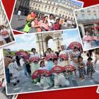 Chinese Aunties in Paris Perform "Chinese Style" Square Dance, Cheering for Chinese Athletes