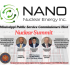 NANO Nuclear Energy Executives Scheduled to Present at the Upcoming Mississippi Public Service Commissioners’ Nuclear Summit