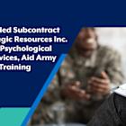 KBR Awarded Subcontract with Strategic Resources Inc to Expand Psychological Health Services, Aid Army Resilience Training