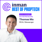 Inman Honors Thomas Ma, Founder of Real Messenger, in the Entrepreneur Category of the Best of Proptech Awards 2024