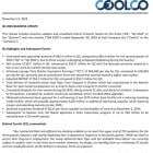 Cool Company Ltd. Q3 2024 Business Update